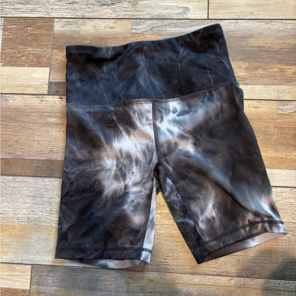Harmony Balance bran High-Waist Tie-Dye Women’s Bike Shorts - Black/Grey